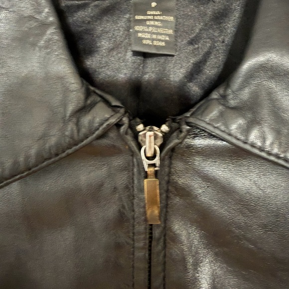 Style & Co. Genuine Leather Jacket – Black - Picture 4 of 12